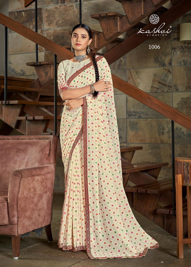 Kashvi Tulsi Printed Designer Fancy Wear Saree Collection